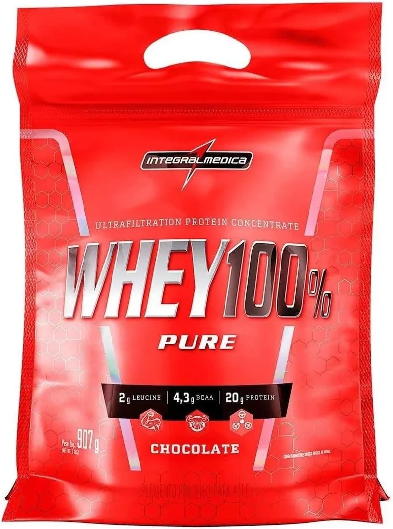 Whey 100% Pure Chocolate maltado Integralmedica refil - 900g